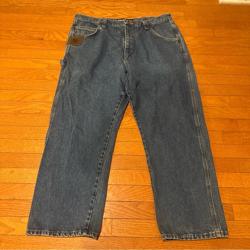 Wrangler Riggs Workwear Carpenter Jeans Mens 40x30 Blue Denim Utility Pants